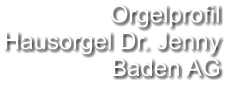Orgelprofil  Hausorgel Dr. Jenny Baden AG