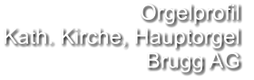 Orgelprofil  Kath. Kirche, Hauptorgel Brugg AG