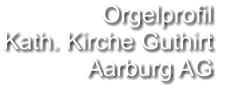 Orgelprofil  Kath. Kirche Guthirt  Aarburg AG