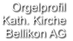 Orgelprofil  Kath. Kirche Bellikon AG