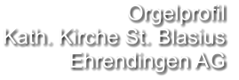 Orgelprofil  Kath. Kirche St. Blasius Ehrendingen AG