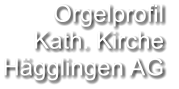 Orgelprofil  Kath. Kirche Hägglingen AG