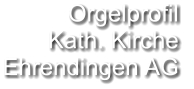 Orgelprofil  Kath. Kirche Ehrendingen AG