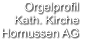 Orgelprofil  Kath. Kirche Hornussen AG