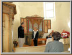 Orgel am neuen Standort in der Ref. Kirche Almens GR