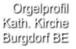 Orgelprofil  Kath. Kirche Burgdorf BE