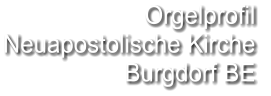 Orgelprofil  Neuapostolische Kirche Burgdorf BE