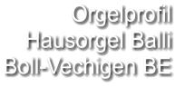 Orgelprofil  Hausorgel Balli Boll-Vechigen BE