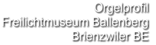 Orgelprofil  Freilichtmuseum Ballenberg Brienzwiler BE