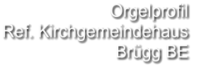 Orgelprofil  Ref. Kirchgemeindehaus Brügg BE