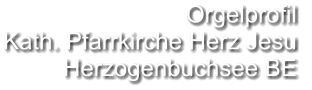 Orgelprofil  Kath. Pfarrkirche Herz Jesu Herzogenbuchsee BE