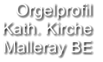 Orgelprofil  Kath. Kirche Malleray BE