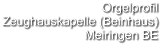 Orgelprofil  Zeughauskapelle (Beinhaus) Meiringen BE