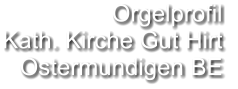 Orgelprofil  Kath. Kirche Gut Hirt Ostermundigen BE