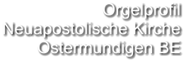 Orgelprofil  Neuapostolische Kirche Ostermundigen BE