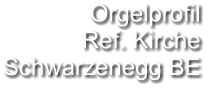 Orgelprofil  Ref. Kirche Schwarzenegg BE