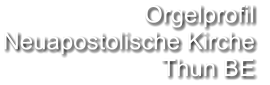 Orgelprofil  Neuapostolische Kirche Thun BE