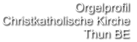 Orgelprofil  Christkatholische Kirche Thun BE