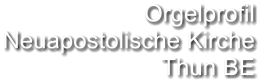 Orgelprofil  Neuapostolische Kirche Thun BE
