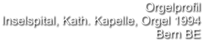 Orgelprofil  Inselspital, Kath. Kapelle, Orgel 1994 Bern BE