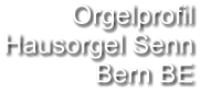 Orgelprofil  Hausorgel Senn Bern BE