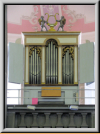 Die Orgel am früheren Standort in der Heiliggeistkirche, Bern.