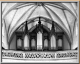 Goll-Orgel: Gehäuse und Prospekt aus der früheren Orgel in der Martinskirche in Chur.