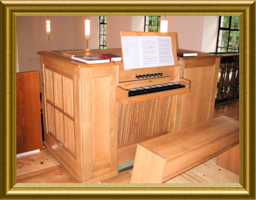 temporäre Orgel während Neubau der Hauptorgel