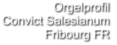 Orgelprofil  Convict Salesianum Fribourg FR