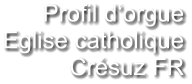 Profil d‘orgue Eglise catholique Crésuz FR