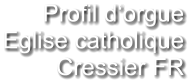Profil d‘orgue Eglise catholique Cressier FR