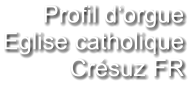 Profil d‘orgue Eglise catholique Crésuz FR