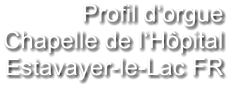 Profil d‘orgue Chapelle de l‘Hôpital Estavayer-le-Lac FR