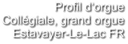 Profil d‘orgue Collégiale, grand orgue Estavayer-Le-Lac FR