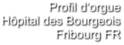 Profil d‘orgue Hôpital des Bourgeois Fribourg FR