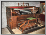 Console orgue Goll, 1914; emplacement actuel:  Musée suisse de l’Orgue, Roche VD