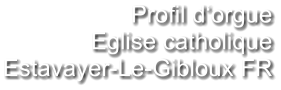 Profil d‘orgue Eglise catholique Estavayer-Le-Gibloux FR