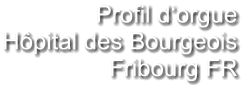 Profil d‘orgue Hôpital des Bourgeois Fribourg FR