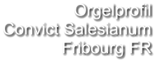 Orgelprofil  Convict Salesianum Fribourg FR