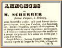 Annonce parue dans «Le Chroniqueur» du 29 juin 1861.