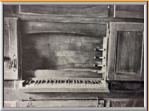 La console du premier orgue de 1860, photo de Jean-Jacques Gramm.