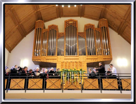 Davos GR, Kath. Marienkirche, Orgel nach Umbau 2017.