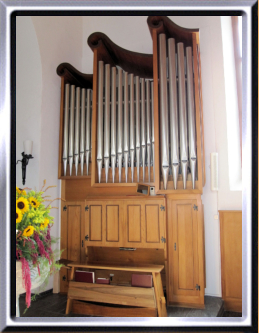 Jenins GR, Ref. Kirche, Orgel Metzler AG Dietikon 1958, 1P/11