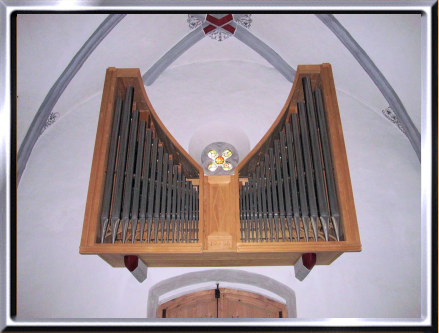 Parpan GR, Ref. Kirche, Orgel Metzler Felsberg 1958, 1P/8
