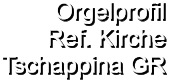 Orgelprofil  Ref. Kirche Tschappina GR