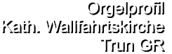 Orgelprofil  Kath. Wallfahrtskirche Trun GR