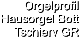 Orgelprofil  Hausorgel Bott Tschierv GR