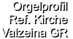 Orgelprofil  Ref. Kirche Valzeina GR