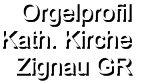 Orgelprofil  Kath. Kirche Zignau GR