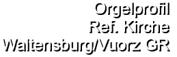 Orgelprofil  Ref. Kirche Waltensburg/Vuorz GR